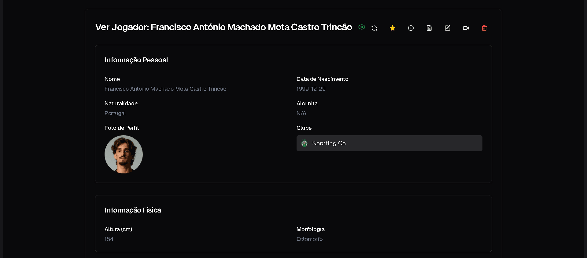 Jogadores e Relatórios