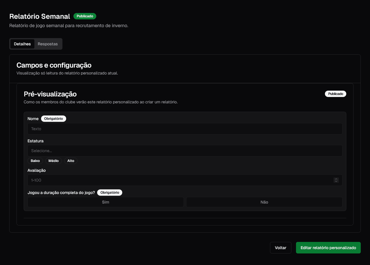 Relatórios Customizados